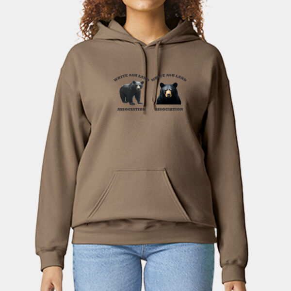 WALA Bear with black lettering, softstyle hoodie  Thumbnail