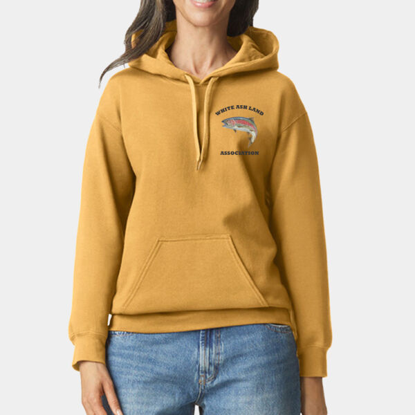 WALA Trout with black lettering, softstyle hoodie   Thumbnail